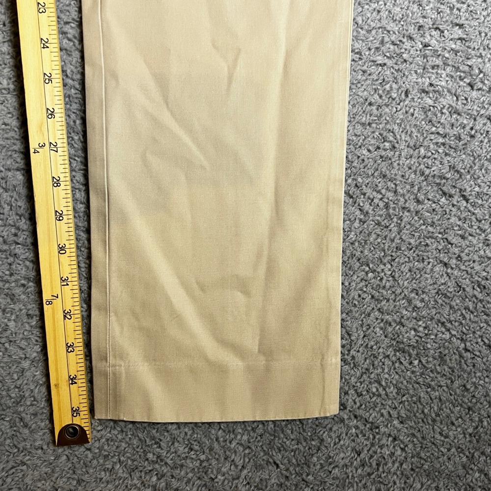 J Crew Chinos Pants Mens 34x35 Bowery Khaki Straight Fit Cotton Office Casual - Picture 6 of 9